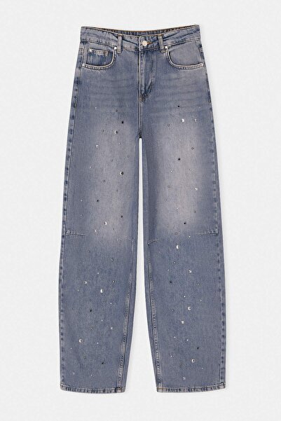 Συλλογή Trendyol Περιορισμένης Έκδοσης Μπλε Ρευστή εφαρμογή Τζιν Ψηλόμεσο με ...