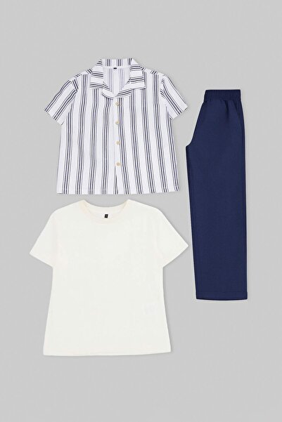 TRENDYOLKIDS Stone 3-teiliges Set aus 100 % Baumwolle mit regulärer Passform ...