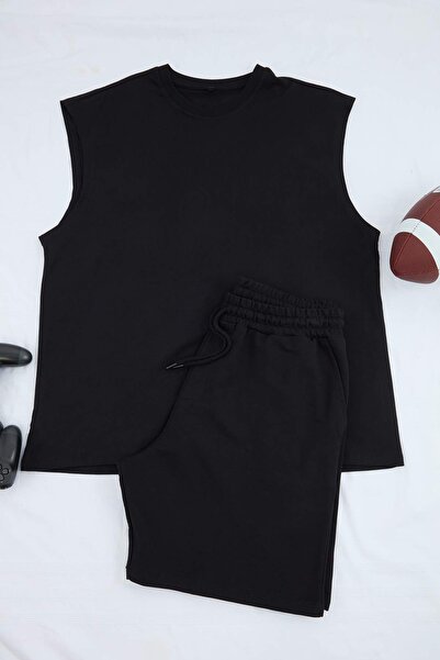 Trendyol Kollektion Schwarzes Oversize/Weit geschnittenes Trainingsanzug-Set ...