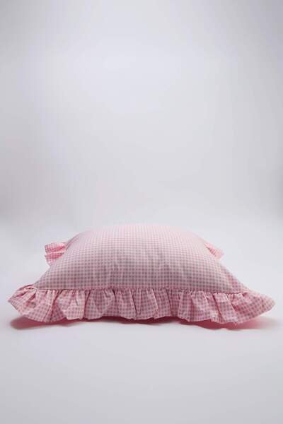 TRENDYOLMİLLA HOME Μονό Καρό Vichy Με σχέδιο Βολάν χωρίς επένδυση Θήκη διακοσ...