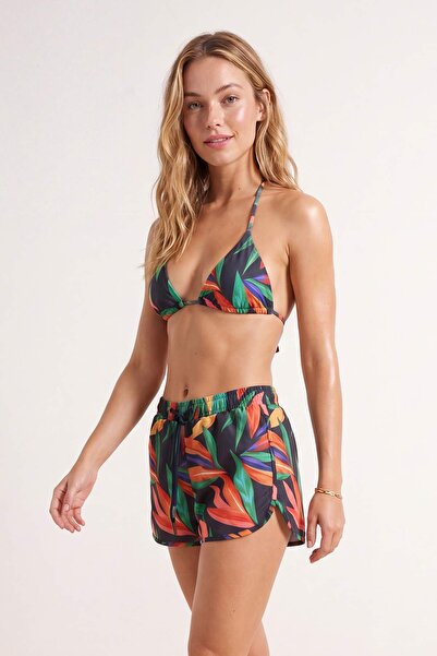 Trendyol Kollektion Gewebte Strandshorts mit Blumenmuster TBESS24SR00000