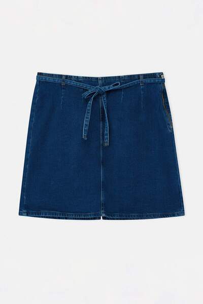 Trendyol Curve Μπλε τζιν φούστα μεγάλου μεγέθους