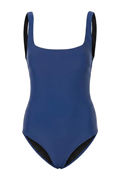 Συλλογή Trendyol Σκούρο Ναυτικό Μπλε Επικαλυμμένο Κανονικό Βασικό Υλικό LYCRA...