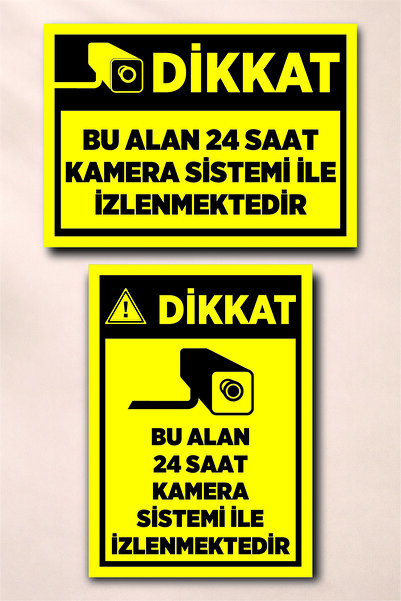 Zade Reklam Dikkat Bu Alan 24 Saat Kamera Sistemi İle İzlenmektedir (3mm Deko...