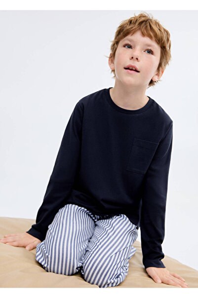 MANGO Kids Σετ μακριές πιτζάμες ριγέ