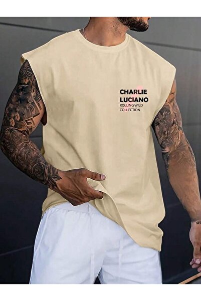 BENROMA Αμάνικο μπλουζάκι με στάμπα Charlie Luciano