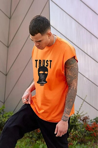 BENROMA Trust Printed Oversize Unisex Αμάνικο T-Shirt