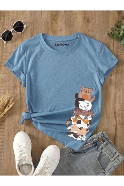 BENROMA Παιδικό μπλουζάκι Cat Printed