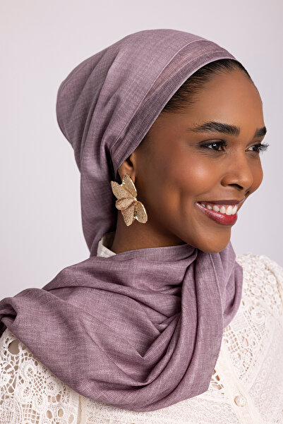 Ayshara Aura Με μονογραμματικό σχέδιο Διπλής όψης Σάλι - Λιλά