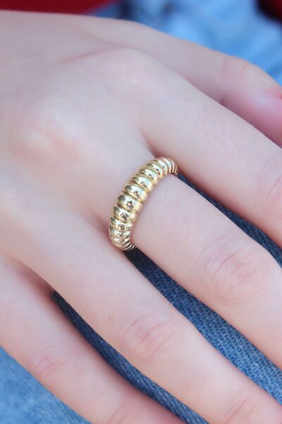 Generic Brand Gold Color Spiral Model Women's Ring - Lisinya
