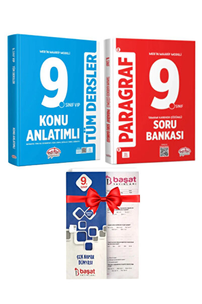 Editör Yayınevi MEB Maarif Modeli 9. Sınıf Tüm Dersler Konu Anlatımlı+Paragra...