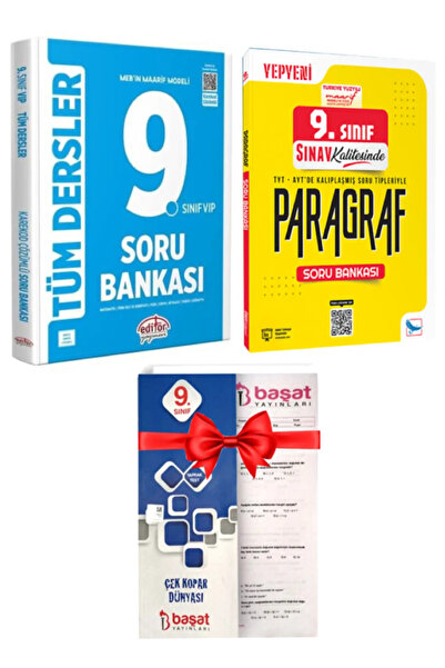 Editör Yayınevi MEB Maarif 9.Sınıf Tüm Dersler Soru Bankası+Sınav Yayınları P...