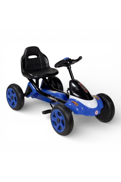 ALBADER Kids Manual Pedal Car with Large Seat, Steering Wheel, 4 Wheels and D...