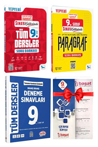 Sınav Yayınları 9. Sınıf Tüm Dersler Soru Bankası+ Paragraf Soru Bankası+ Bra...