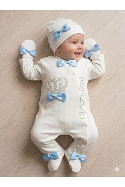 biyan collection Baby Girl and Boy 3-Piece Overalls Set Hospital Exit 3-Piece...