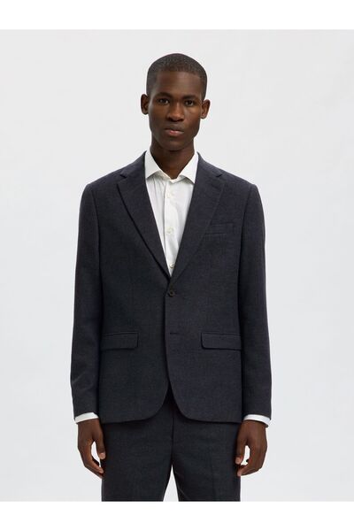 SELECTED Blazer Karierter Wollgemisch