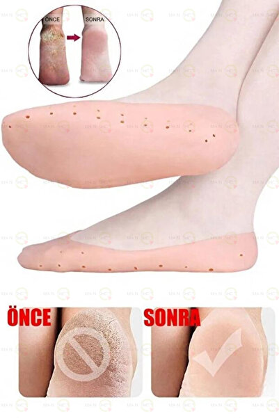 Genel Markalar Main Shop Patik Ayak Topuk Çatlak Çorabı Ten Rengi Çorap Topuk...