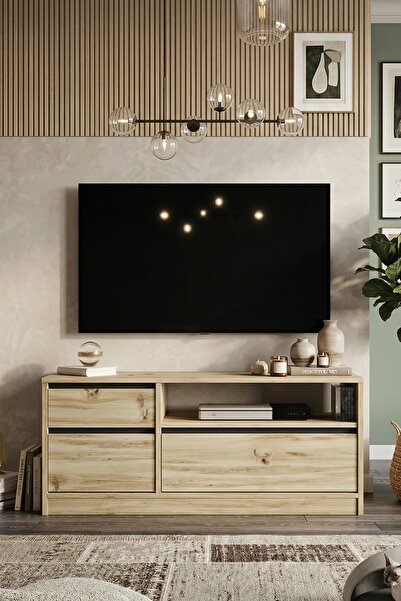 Yurudesign Luvio Tv Ünitesi Sehpası 120cm Keçe-siyah Lv7-kl