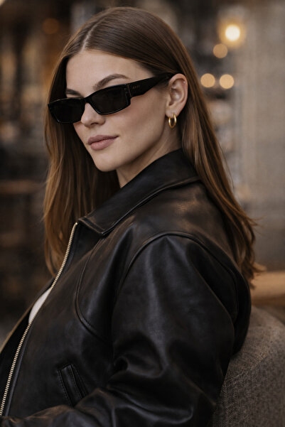 MODA Oversize Bomber Siyah Deri Ceket
