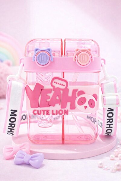 Miro Toys Yeah Double Compartment Water Bottle - Colorful Neck Strap Double D...