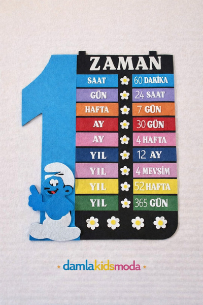 damlakidsmoda Zaman Çizelgesi Panosu (keçeden Eğitim Materyali)