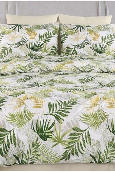 NazeninHome Σετ Παπλωματοθήκης Dream Ranforce Διπλό Βαμβακερό Τροπικό
