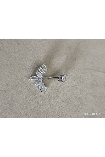 AyçaSilver Işıltım zirkon taşlı göbek piercing