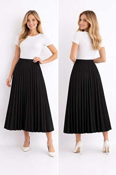 umut tekstil imalat تنورة مطوية، تنورة مطوية بتصميم مسطح