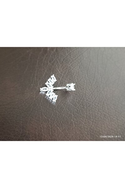 AyçaSilver Işıltım zirkon taşlı göbek piercing