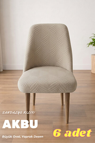 AKBU Sandalye Kılıfı , 6lı Paket , A Kalite Mutfak Büyük Oval ,Yıkanabilir , ...