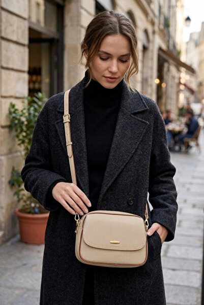 By Hakan JN-43 WOMEN'S BAGGET BAG HANDBAG SLEEVE BAG SHOULDER BAG SAND