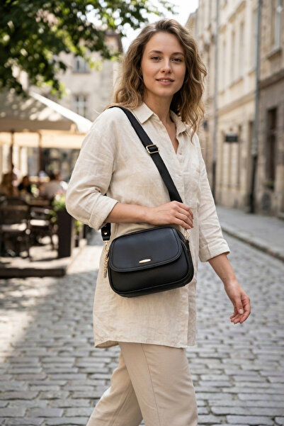 By Hakan JN-43 WOMEN'S BOUGHT BAG HANDBAGS SLEEVE BAG SHOULDER BAG BLACK