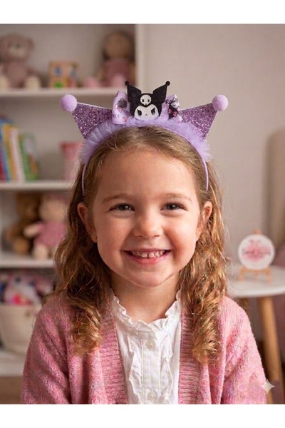 Sweet twins accessories Ασημί μωβ Παιδική Στέμμα Κορώνα με Τούλι Φιόγκο και Π...