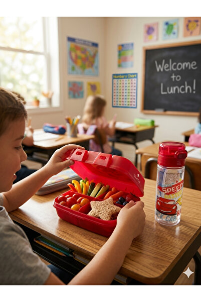 Charlotte Candle 2’li Araba Speedcars Kare Model Kendinden Çatal Kaşıklı 4 Bö...