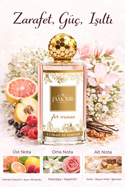 J'AMOUR EAU DE PARFUME W314 Chan.j'mTendre Kadın Parfümü 50 ml Ferah & Meyvem...