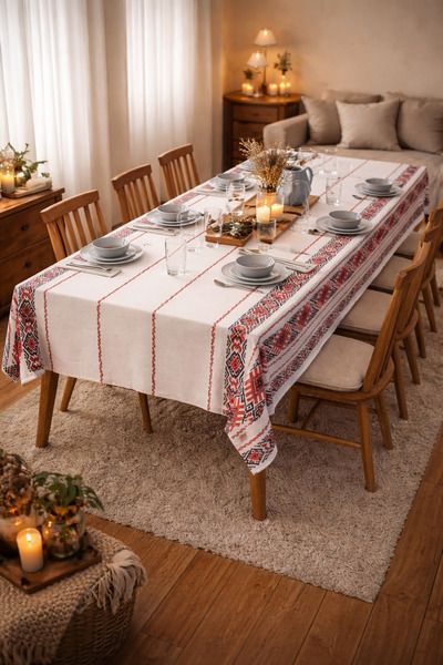 OEM Cotton tablecloth with traditional motifs 150×240 cm
