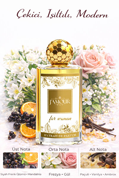 J'AMOUR EAU DE PARFUME W310 Arm. J'Si Kadın Parfümü 50 ml Siyah Frenk Üzümü, ...