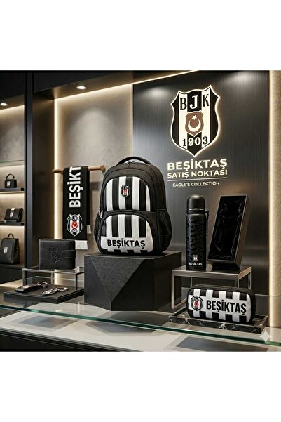 Sports Beşiktaş Taraftar Okul Çantası , Kalem Çantası - Özel Kutusunda Termos...