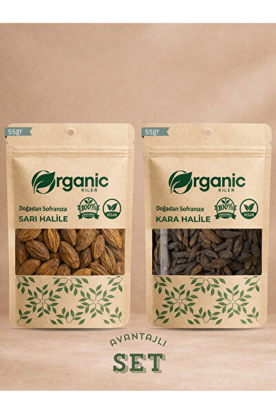 Organic Kiler Karahalile ve Sarıhalile İkili Set 2x55 gr – Katkısız ve Elenmi...