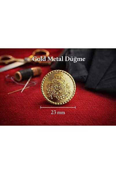 İMREN AKSESUAR Κουμπί Blazer με ανοιχτόχρωμο χρυσό λουράκι - 2,5 cm, 1 πακέτο...