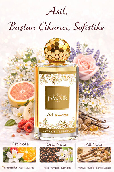 J'AMOUR EAU DE PARFUME W316 Narcis Kadın Parfümü 50 ml Misk & Pudramsı Temiz ...