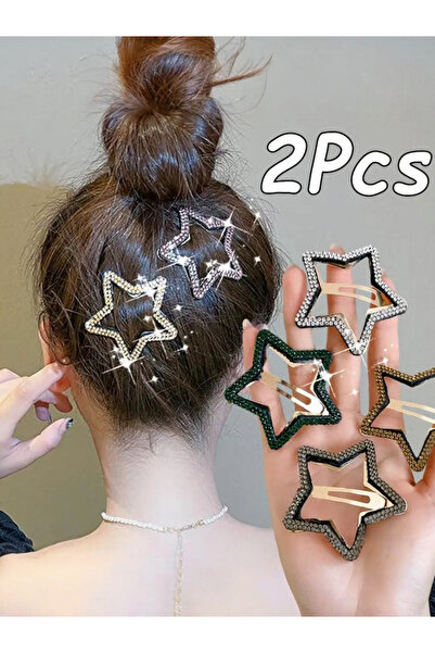 NOT GUILTY Μεγάλη πέτρινη αγκράφα αστεριού με γκλίτερ, σετ 2 τεμαχίων