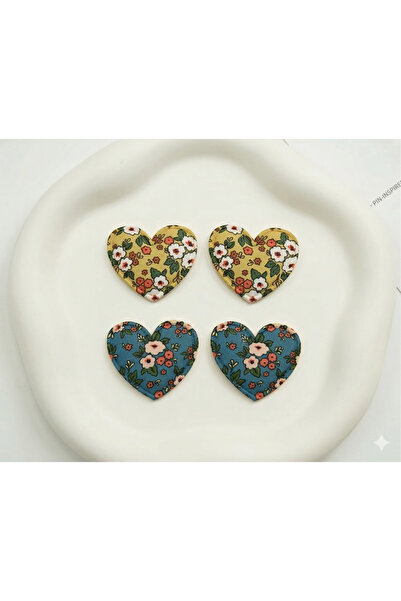 Jeevee Hairless Baby Hair Clip Set of 4 with Heart Figure