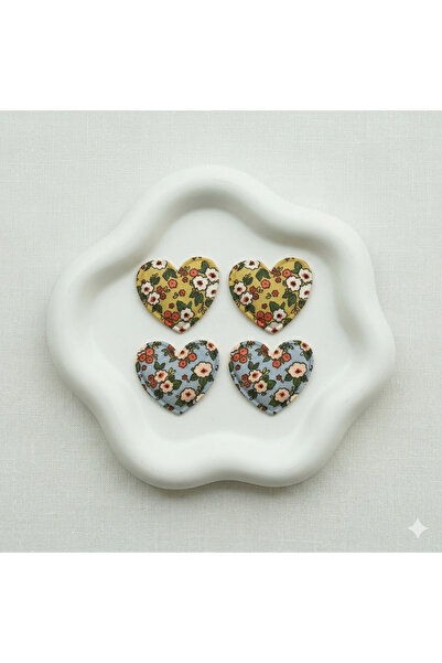 Jeevee Hairless Baby Hair Clip Set of 4 with Heart Figure