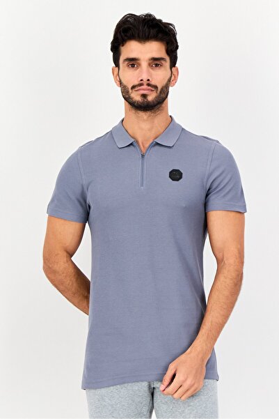 Puma قميص بولو رجالي One8 x Slim Fit بأكمام قصيرة للأنشطة الخارجية، رمادي