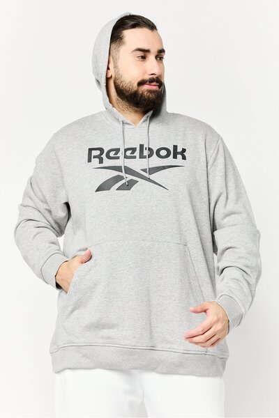 Reebok Men Sportswear Fit Long Sleeves Running Sweatshirt, Light Grey