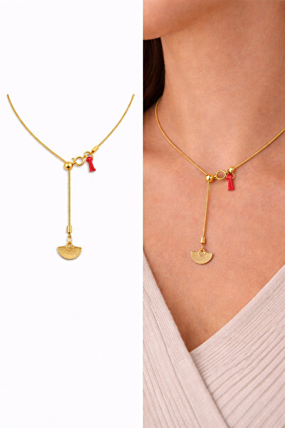 Arsaley Collection Yelpaze ve Kurdela Charm Altın Kaplama Gold Çelik Asansör ...