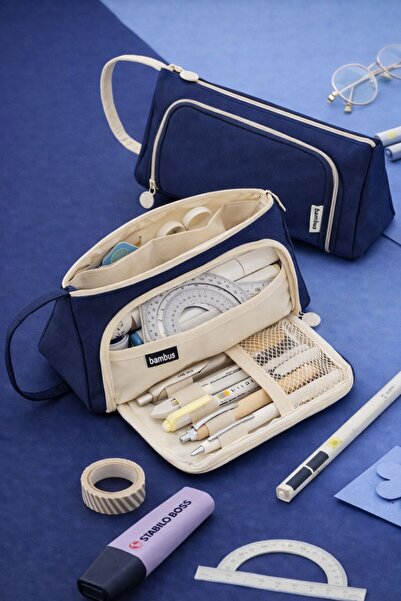 BALCI HEDİYELİK Πολυλειτουργική θήκη για στυλό από καμβά μεγάλης χωρητικότητας