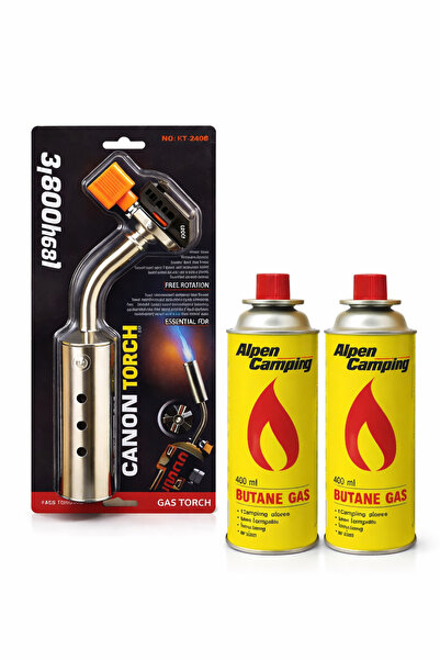 Otto 360 °   Σετ Καυστήρα Υγραερίου Βουτανίου + 2 Φιάλες 400ml – Φλόγιστρο Ca...