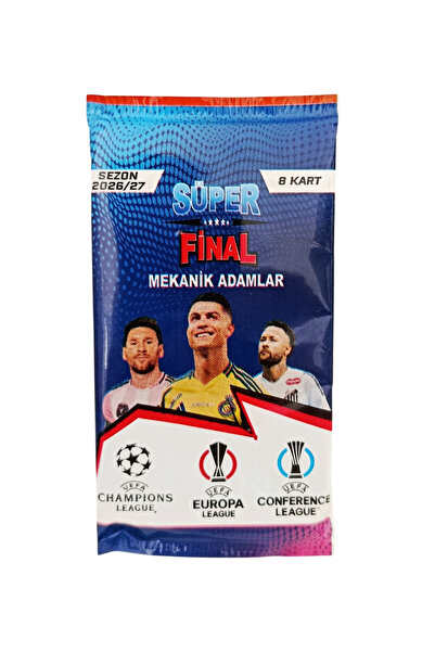 süper final 2026 Yeni Mekanik Adamlar Futbolcu Kartları 1 Paket 8 Adet Futbol...
